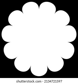 Flor simple, pétalos, silueta de hoja de planta icono y símbolo