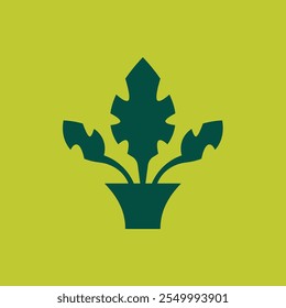 Design de modelo de logotipo de vaso de flor simples