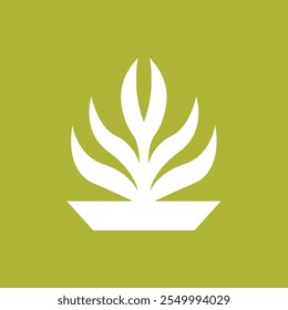 Simple Flower Pot Logo Template Design