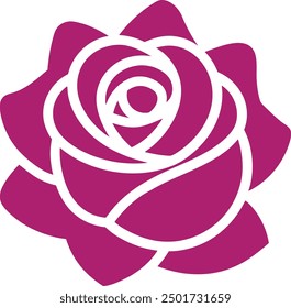 Einfache Blume Rose Symbol Vektor