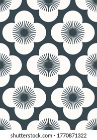 Simple flower seamless pattern design. Scandinavian style. Vector illustration.