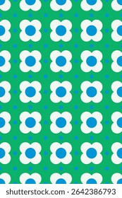 Simple flower seamless pattern design. Vector illustration.