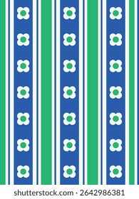 Simple flower seamless pattern design. Vector illustration.