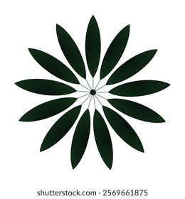 Simple flower shape flat style illustration logo symbol Flower in retro groovy style Simple vector iconFlower, Element of floral paper cut. Paper cut of flower shape and spring symbol.