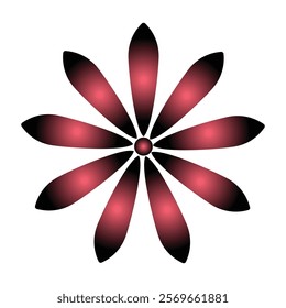 Simple flower shape flat style illustration logo symbol Flower in retro groovy style Simple vector iconFlower, Element of floral paper cut. Paper cut of flower shape and spring symbol.