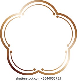 Eenvoudige Flower Shape Frame koperen lijnen