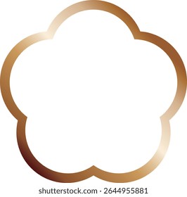 Simple Flower Shape Frame Copper Lines