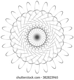 A simple flower shaped geometrical vector design.