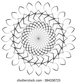 A simple flower shaped geometrical vector design.