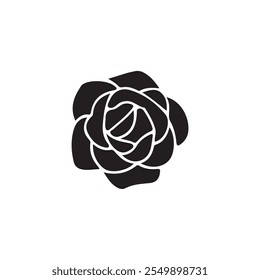 simple Flower silhouette vector Style with white background