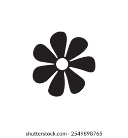 simple Flower silhouette vector Style with white background