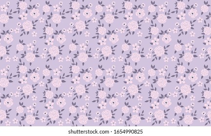 Simple flower for spring, with leaf and floral seamless pattern background.