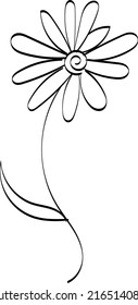 Simple Flower Tattoo Outline Flower Line Stock Vector (Royalty Free ...