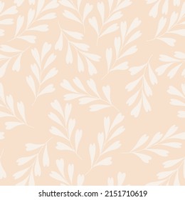 Simple flower twig seamless pattern design