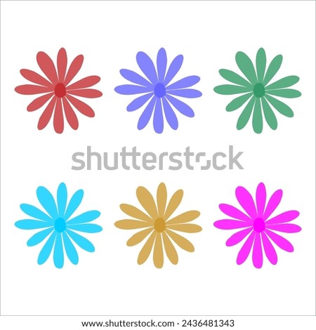 simple flower vector for additional design suitable for additional invitations