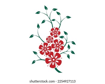 Simple flower vector design and illustration.