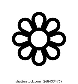 Simple flower vector icon illustration.