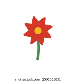 Simple flower vector for kids
