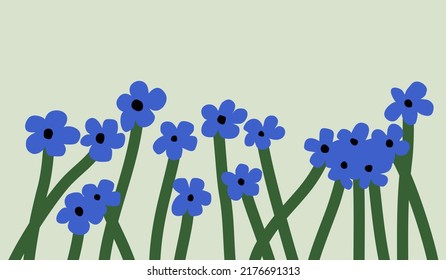 Simple flower vintage background vector design