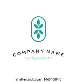 A simple flower/plant logo template.