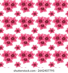 Einfache Blumen im flachen Stil. Nahtloses Muster.