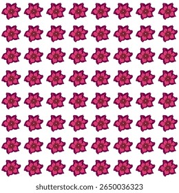 Einfache Blumen im flachen Stil. Nahtloses Muster.