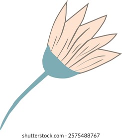 Simple Flowers for Graphic Design with pink pointed zigzag shapes
