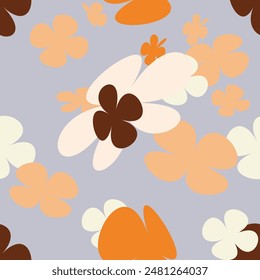 Simple Flowers Pattern Seamless With Simple Pretty, Little Floral Liberty Seamless Texture Background. Spring, Summer Romantic Blossom Flower Garden Seamless Pattern for Your Designs