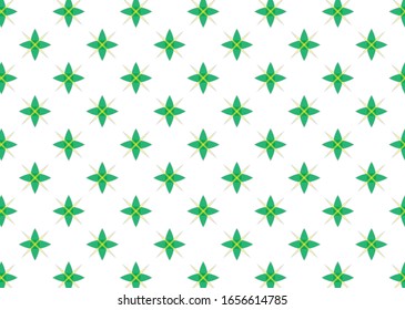 Simple Flowers Pattern Vector Background.