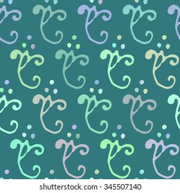Simple flowers seamless pattern vector