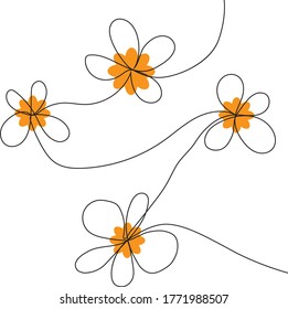 Einfache Blumen auf Gewinde