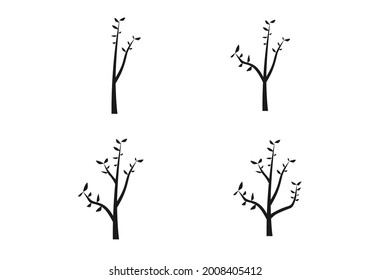 Einfaches Blumengrün-Set-Symbol