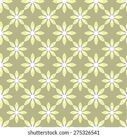 Simple flowers - vector seamless pattern
