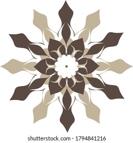 simple flowers.mandala vector in multi color.