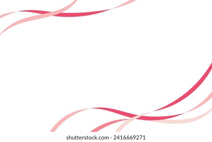 Simple flowing ribbon frame background