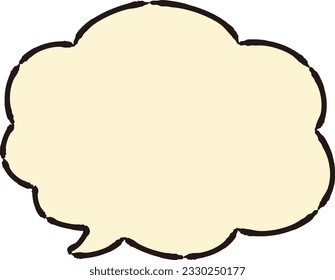 Einfache, flaumige, süße Sprachblase