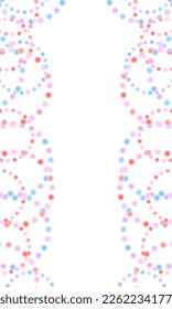 Simple and fluffy polka dot vector frame illustration.