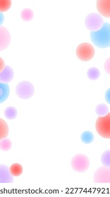 Simple and fluffy polka dot vector frame illustration.