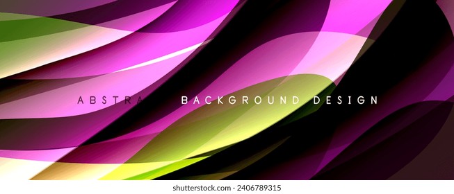 Simple fluid color gradient abstract background with dynamic wave line effect. Vector Illustration For Wallpaper, Banner, Background, Card, Book Illustration, landing page