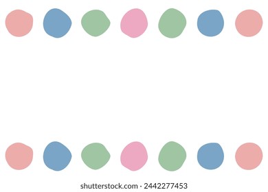 Simple fluid frames in pink, red, blue and green