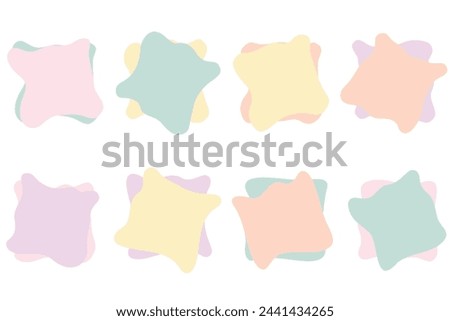 Simple fluid pink, yellow and other pastel-colored framesets