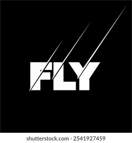 Simple "Fly" word design. Can be used for t-shirt design.