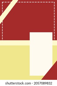 Simple flyer cover brochure background geometric shape with ribbon for office or promotion with flat style