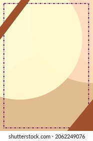 Folleto sencillo de portada de volante con fondo de borde y color marrón amarillo para el catálogo de promoción de oficinas y negocios