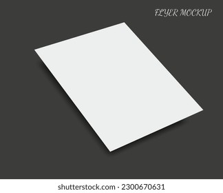 Simple flyer mockup design layout.