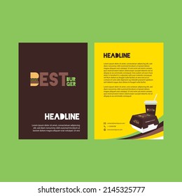 Simple plantilla de volante para restaurantes de hamburguesas.