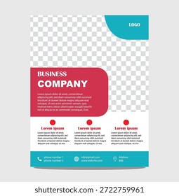 Plantilla de folleto simple para mensajes promocionales claros. Esta sencilla Plantilla de folletos se centra en un claro mensaje promocional y un orden visual. El diseño limpio resalta el contenido esencial sin distracciones. Adecuado para el intercambio digital y materiales impresos. El diseño adaptable permite la personalización de varias campañas manteniendo la legibilidad.

Diseño de la Plantilla del volante de la compañía del negocio con la información de contacto y el espacio del logotipo en fondo transparente