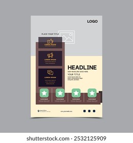 simple flyer template design illustrations