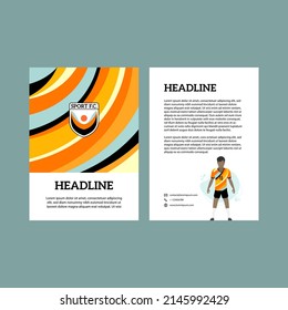 Simple flyer template for soccer school.