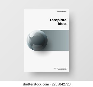 Simple flyer vector design illustration. Isolated realistic balls corporate identity template.